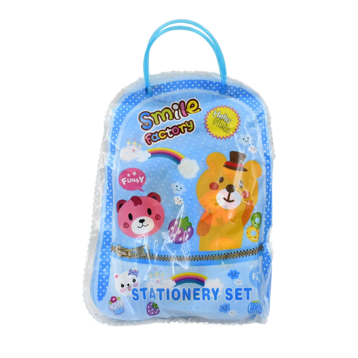 17578 Stationery Kit For Kids - Stationery Set Includes Wooden Pencil Sharpener Pencil And Eraser Set Birthday Return Gift For Kids Boys Girls 2 Pencil 1 Scale 1 Notebook1 Sharpener 1 Eraser With Zip Bag (6 Pcs Set)